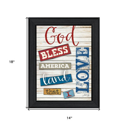 God Bless America Black Framed Print Wall Art HomeRoots
