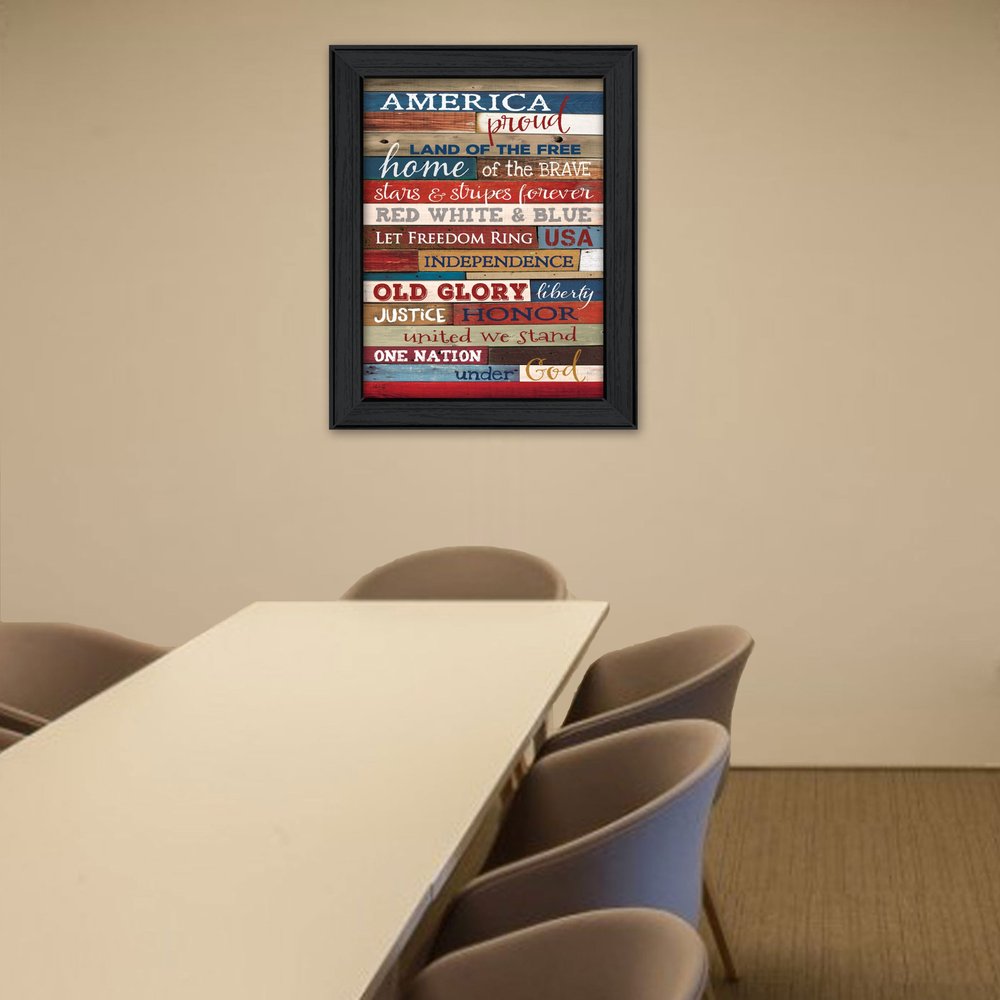 America Proud 3 Black Framed Print Wall Art — view 3