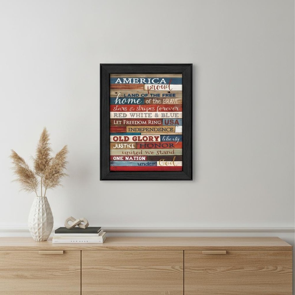 America Proud 3 Black Framed Print Wall Art — view 6