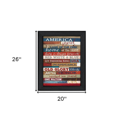 America Proud 3 Black Framed Print Wall Art HomeRoots