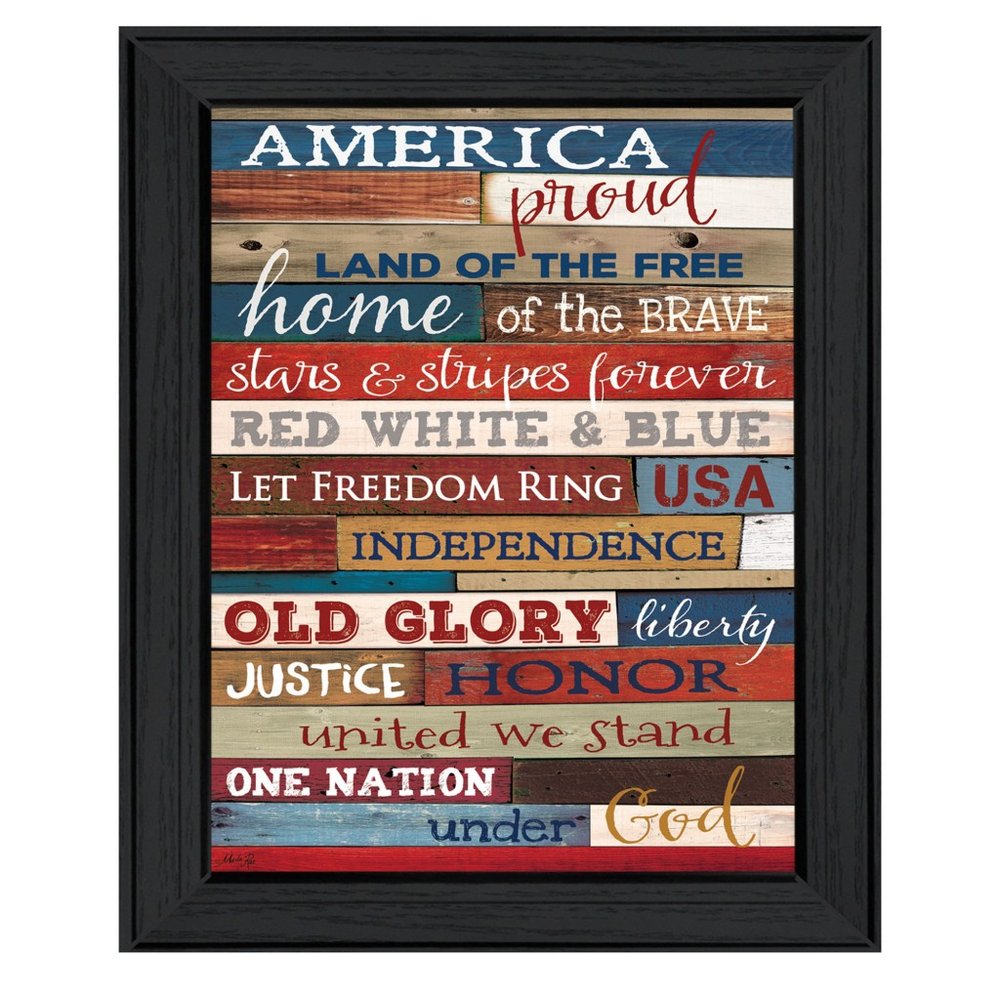 America Proud 1 Black Framed Print Wall Art — view 1