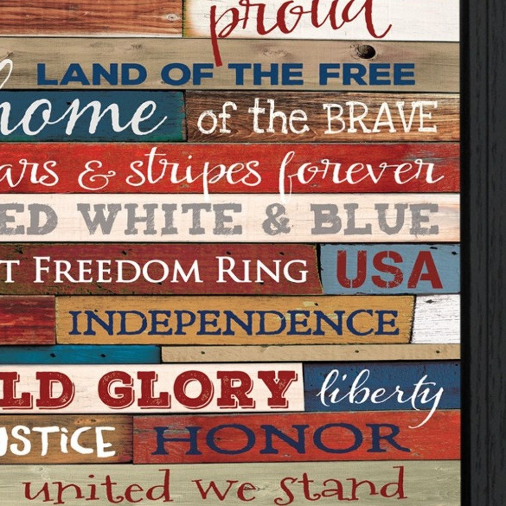America Proud 1 Black Framed Print Wall Art HomeRoots