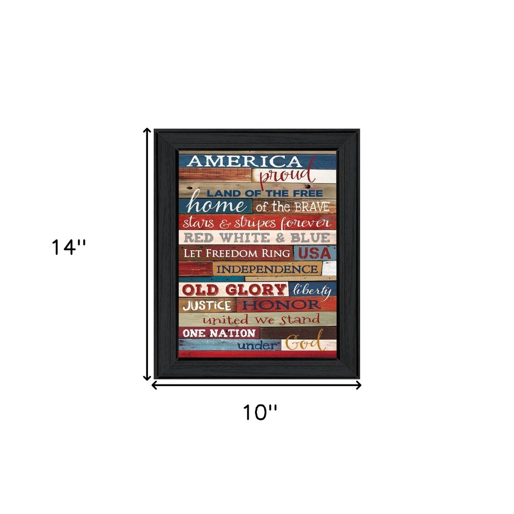 America Proud 1 Black Framed Print Wall Art — view 2