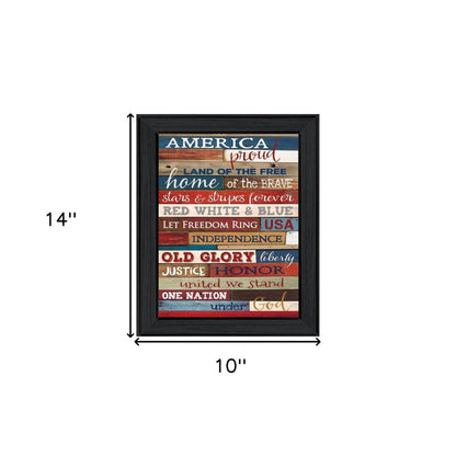 America Proud 1 Black Framed Print Wall Art HomeRoots