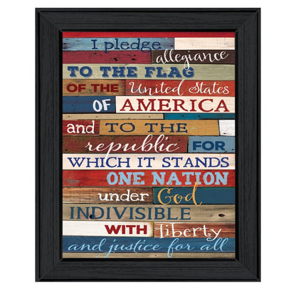 Pledge of Allegiance 3 Black Framed Print Wall Art HomeRoots