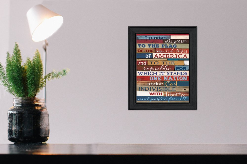 Pledge of Allegiance 3 Black Framed Print Wall Art HomeRoots
