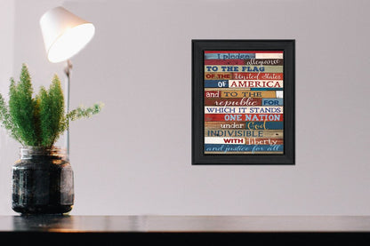 Pledge of Allegiance 3 Black Framed Print Wall Art HomeRoots