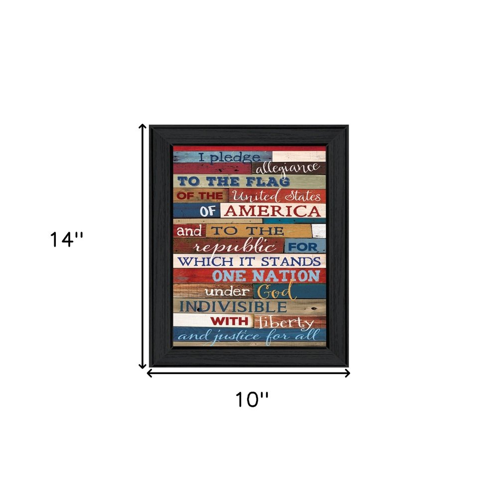 Pledge of Allegiance 3 Black Framed Print Wall Art HomeRoots