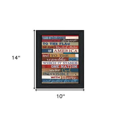Pledge of Allegiance 3 Black Framed Print Wall Art HomeRoots