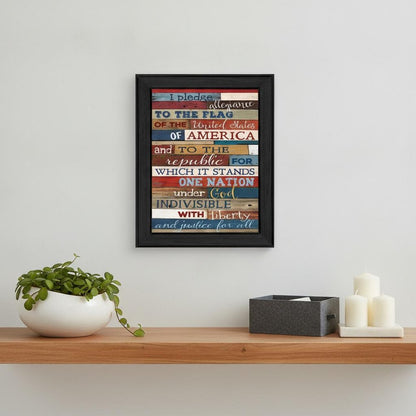 Pledge of Allegiance 3 Black Framed Print Wall Art HomeRoots