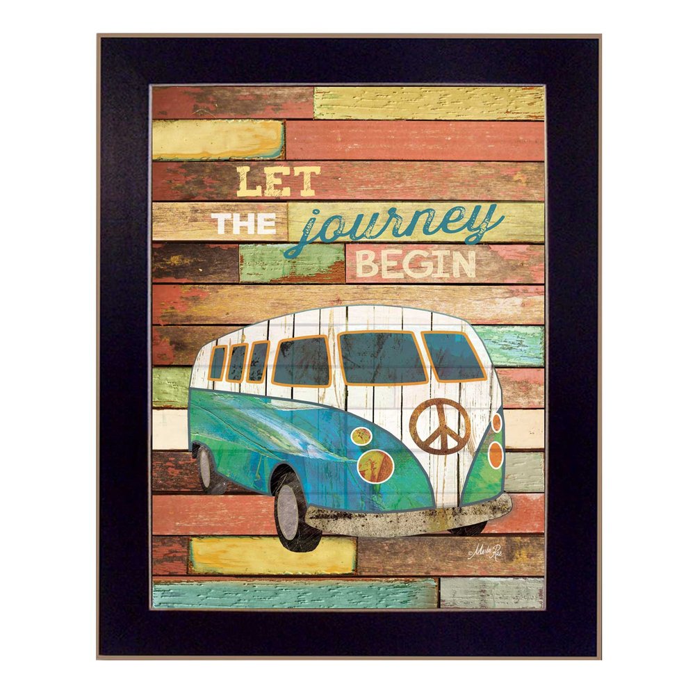 Let the Journey Begin Black Framed Print Wall Art — view 1