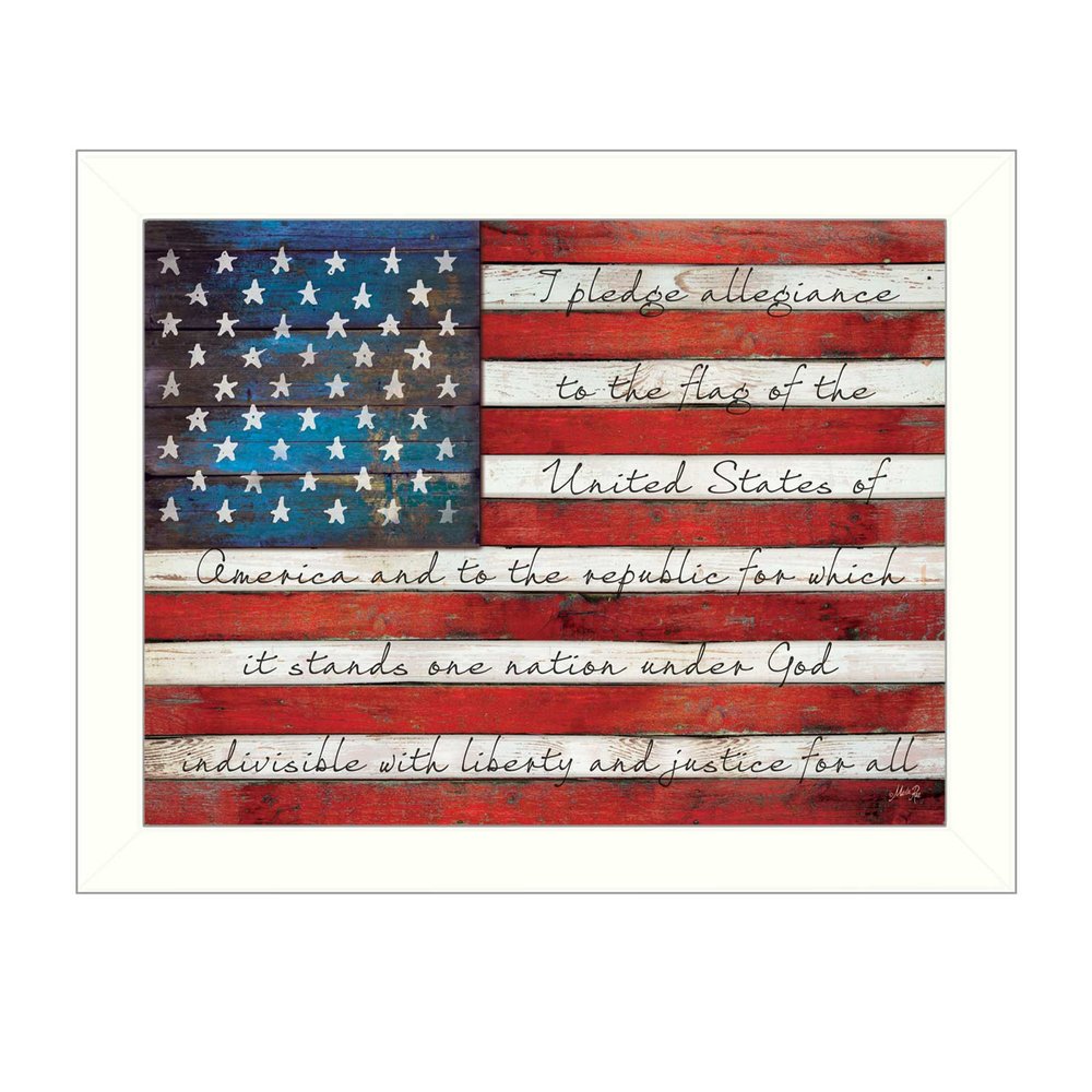 Pledge of Allegiance 4 White Framed Print Wall Art HomeRoots