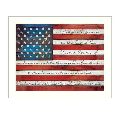 Pledge of Allegiance 4 White Framed Print Wall Art HomeRoots