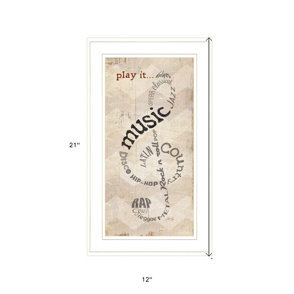 Play It 1 White Framed Print Wall Art HomeRoots
