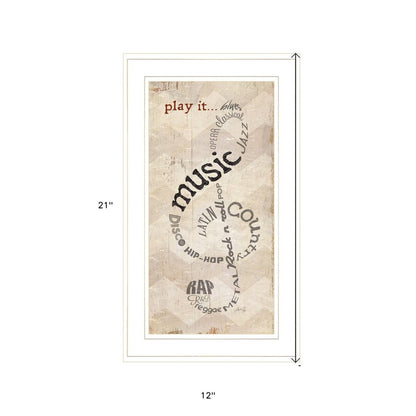 Play It 1 White Framed Print Wall Art HomeRoots
