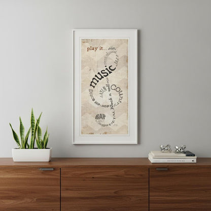 Play It 1 White Framed Print Wall Art HomeRoots