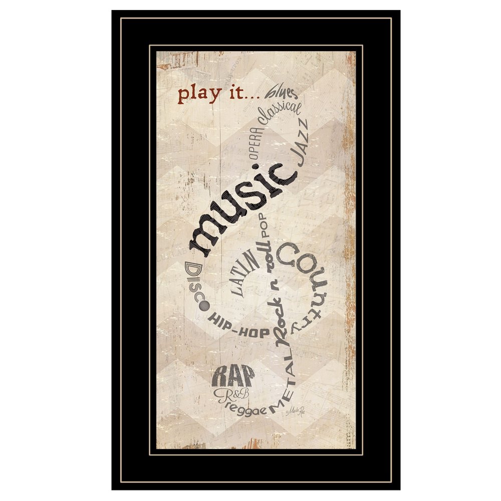 Play It 2 Black Framed Print Wall Art — view 1