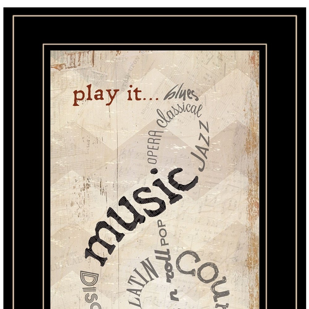 Play It 2 Black Framed Print Wall Art HomeRoots