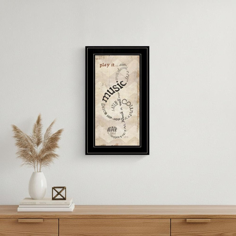 Play It 2 Black Framed Print Wall Art — view 5