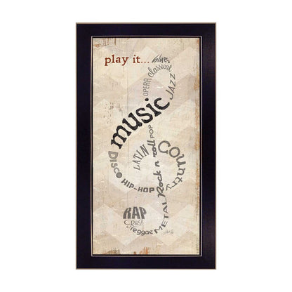 Play It 3 Black Framed Print Wall Art HomeRoots