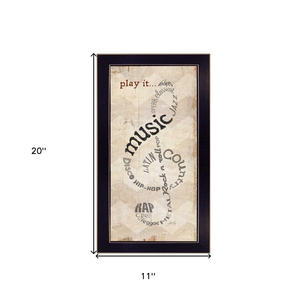Play It 3 Black Framed Print Wall Art HomeRoots