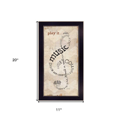 Play It 3 Black Framed Print Wall Art HomeRoots