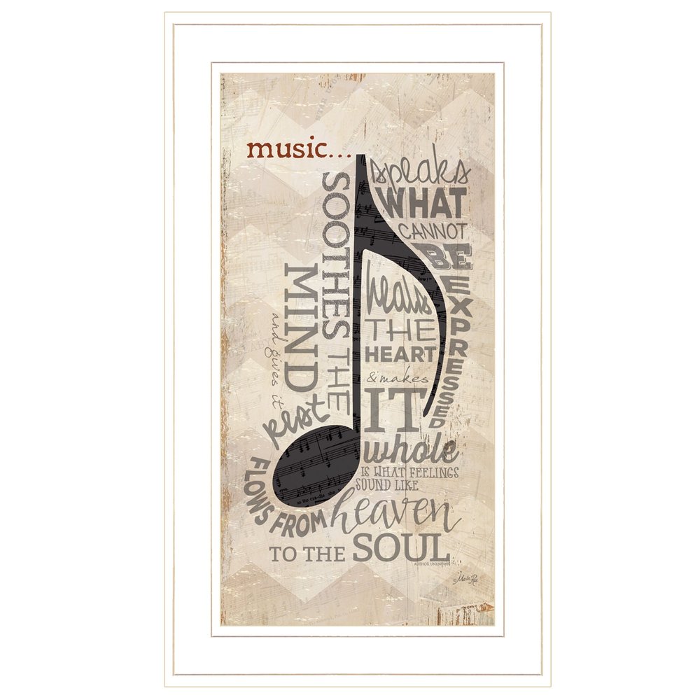 Music 4 White Framed Print Wall Art — view 1