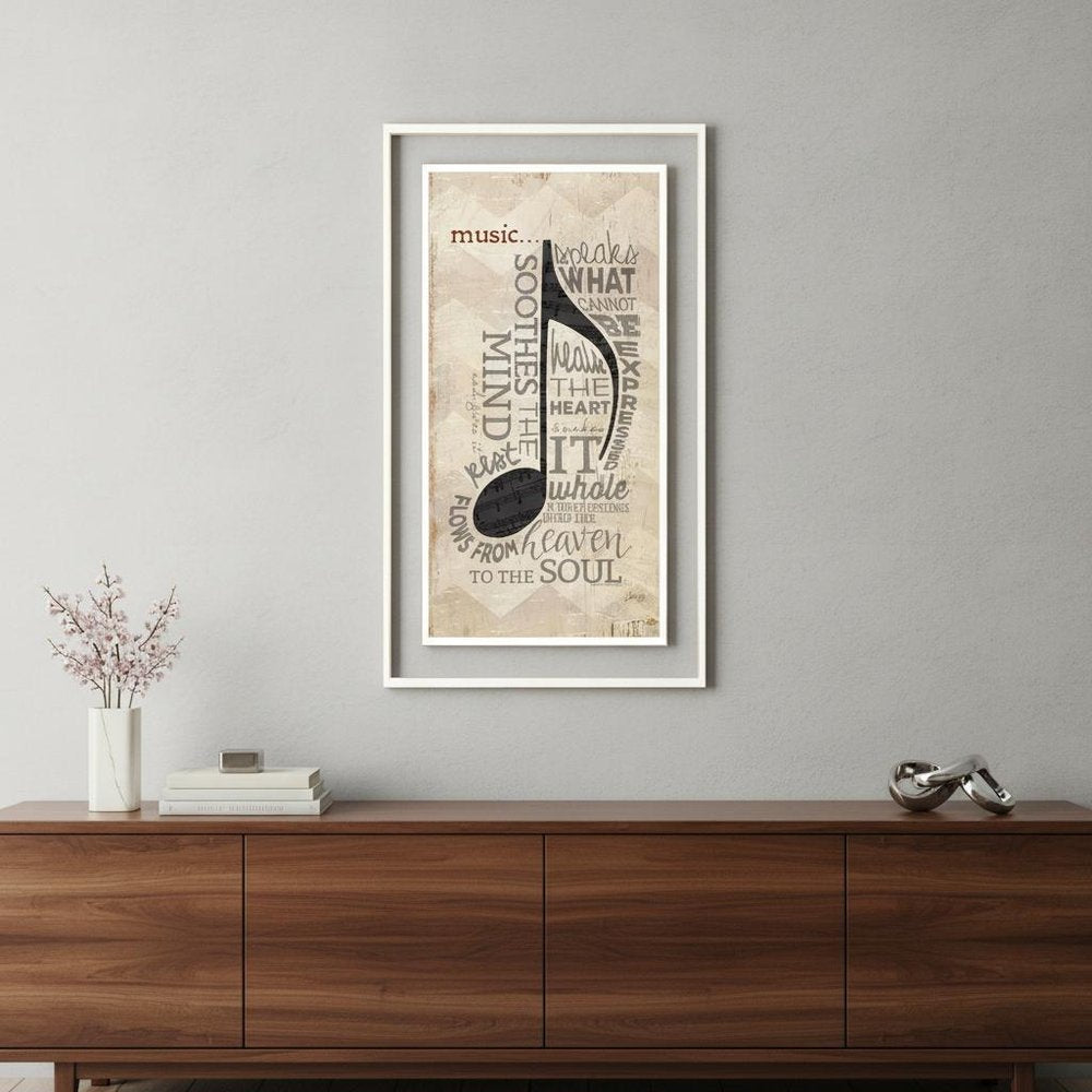 Music 4 White Framed Print Wall Art — view 5