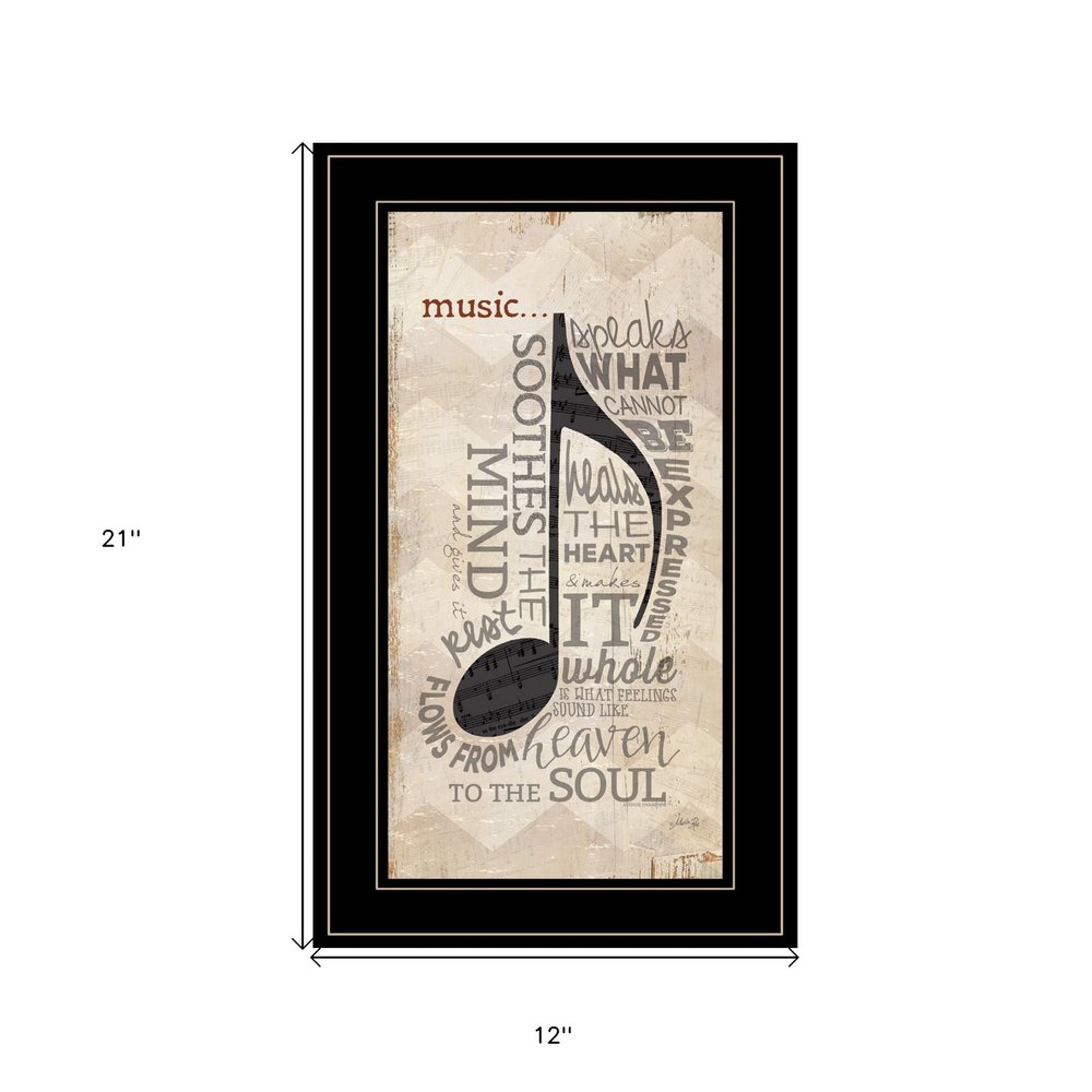 Music 5 Black Framed Print Wall Art — view 7