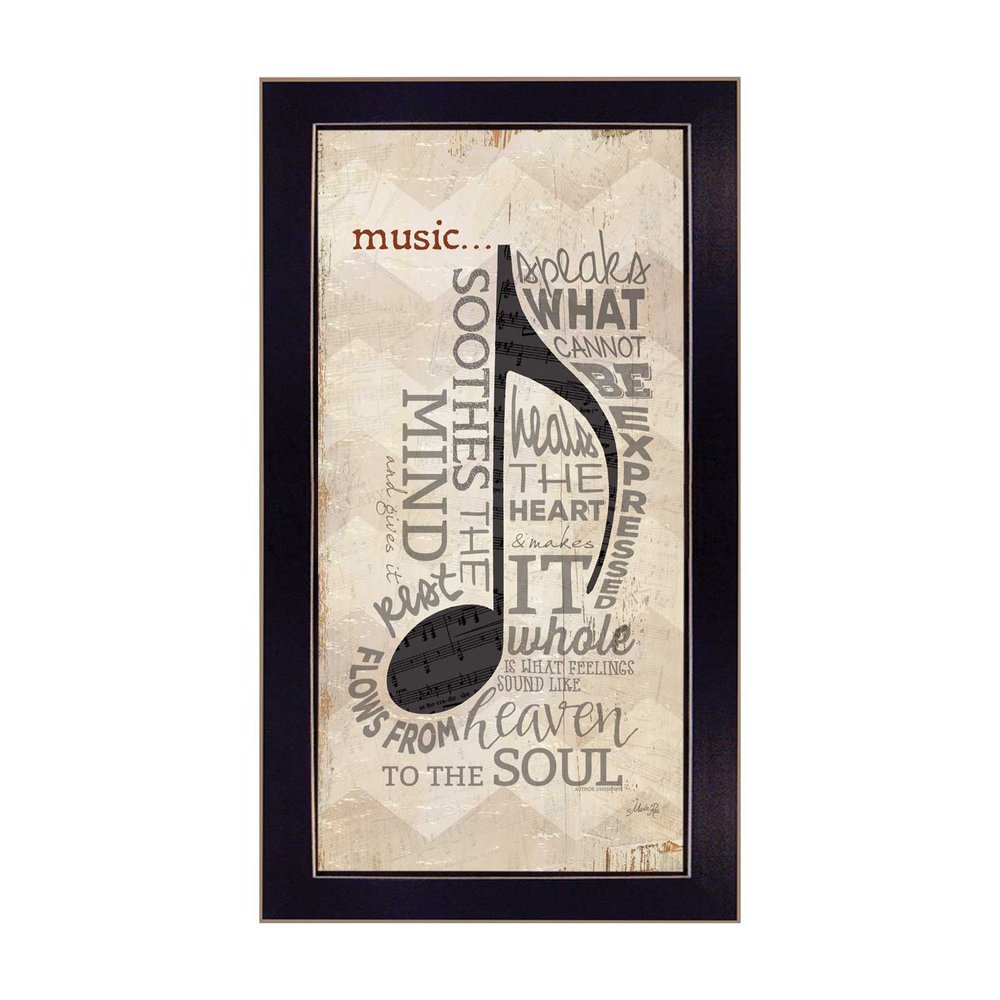 Music 6 Black Framed Print Wall Art — view 1