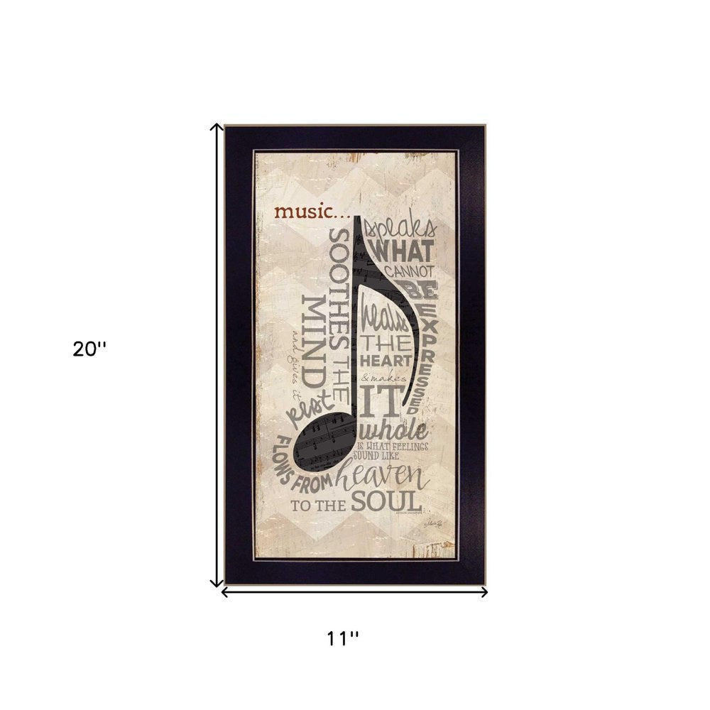 Music 6 Black Framed Print Wall Art — view 4