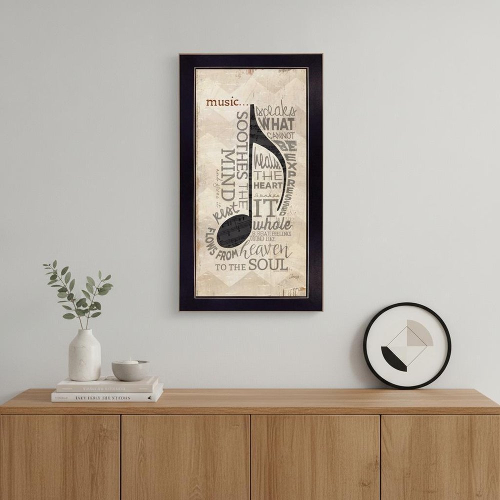 Music 6 Black Framed Print Wall Art HomeRoots