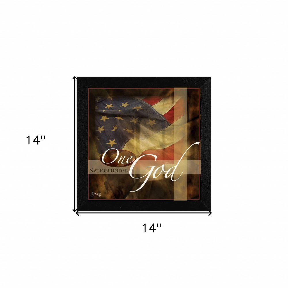 One Nation Under God Black Framed Print Wall Art — view 4