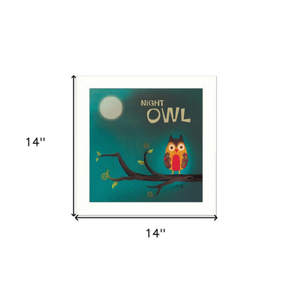 Night Owl 1 White Framed Print Wall Art HomeRoots