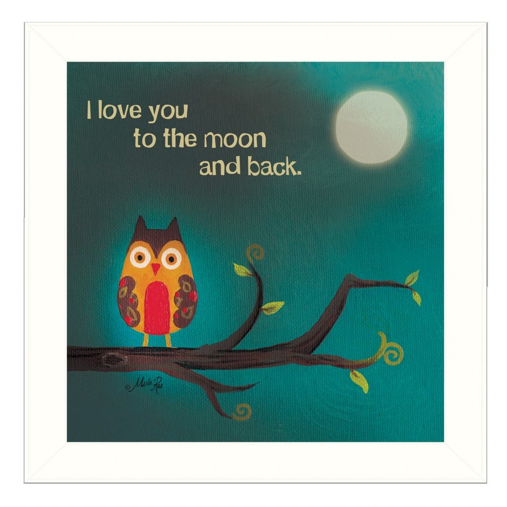 To the Moon I White Framed Print Wall Art HomeRoots