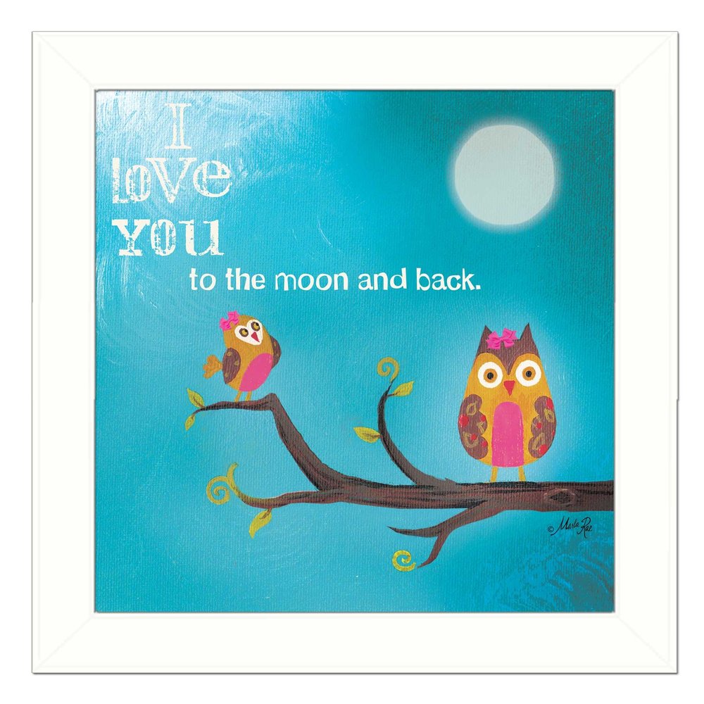 To the Moon II White Framed Print Wall Art — view 1
