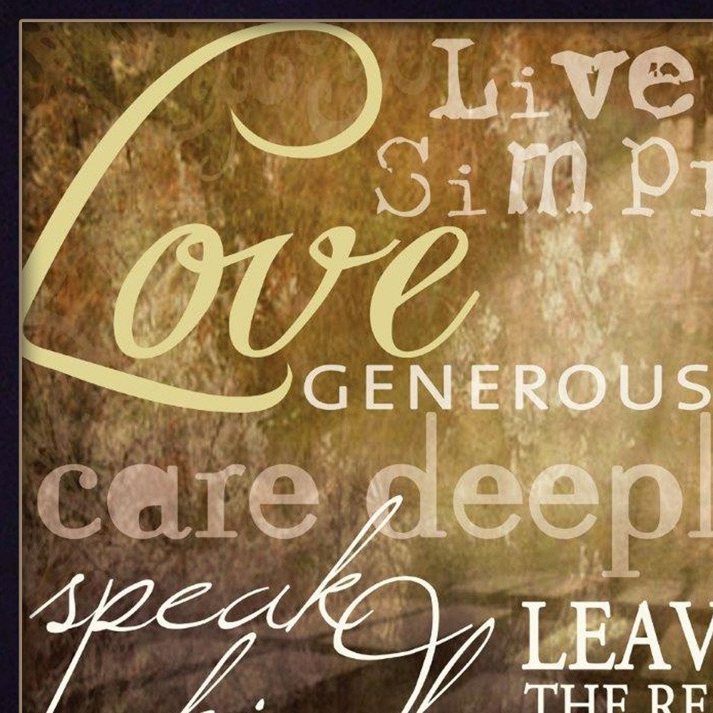 Live Simply 2 Black Framed Print Wall Art HomeRoots