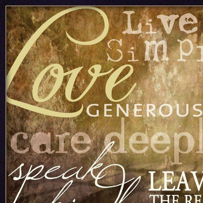 Live Simply 2 Black Framed Print Wall Art HomeRoots