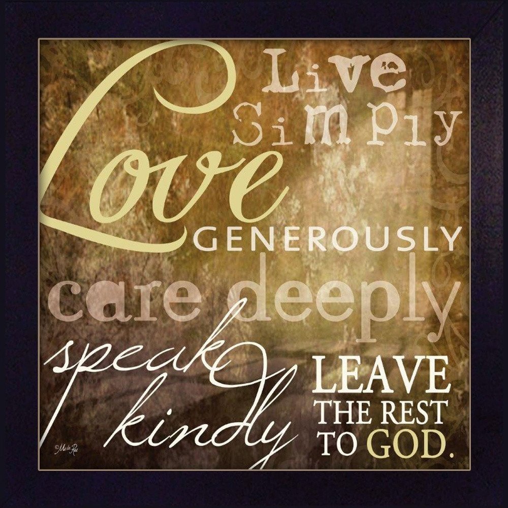 Live Simply 2 Black Framed Print Wall Art — view 4