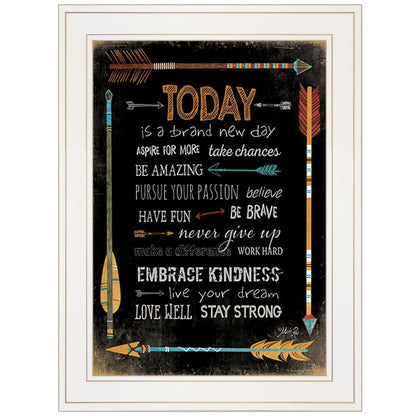 Today Is a Brand New Day 1 White Framed Print Wall Art HomeRoots