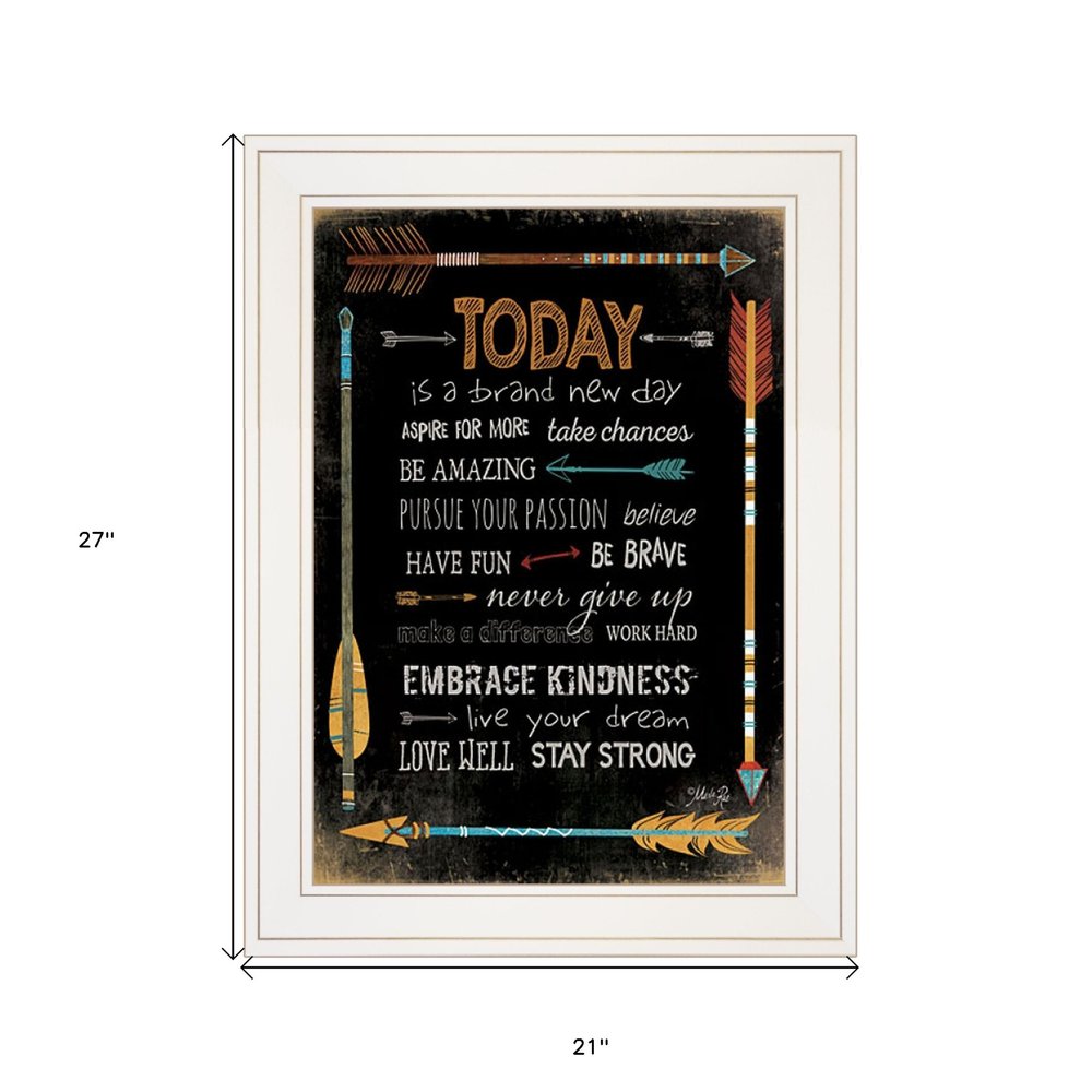 Today Is a Brand New Day 1 White Framed Print Wall Art — view 4