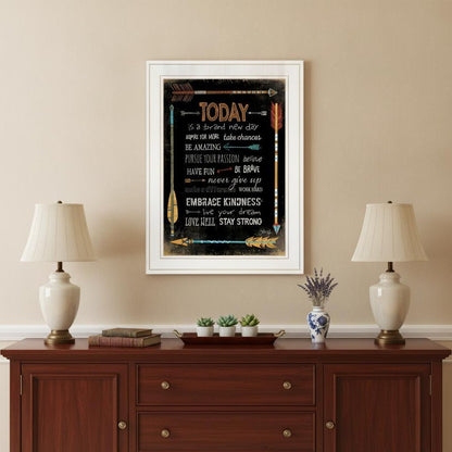 Today Is a Brand New Day 1 White Framed Print Wall Art HomeRoots