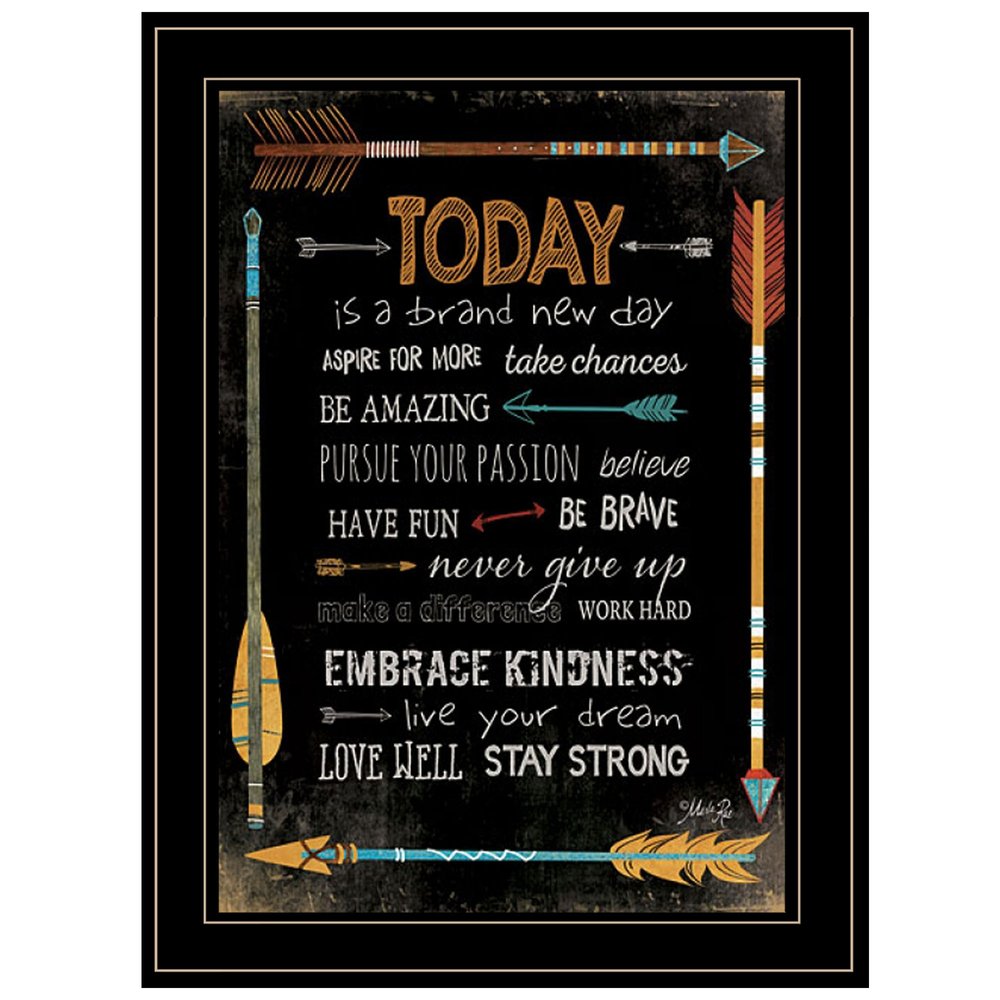 Today Is a Brand New Day 2 Black Framed Print Wall Art — view 1