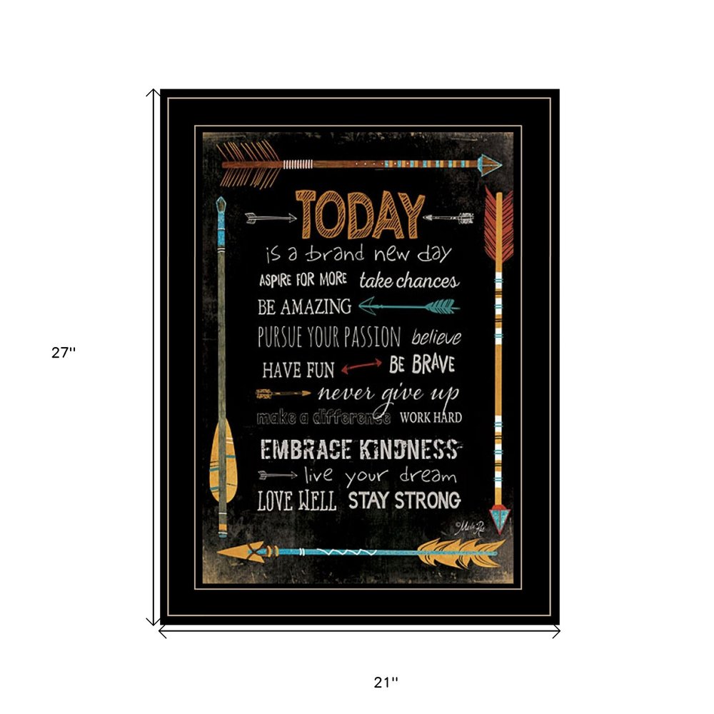 Today Is a Brand New Day 2 Black Framed Print Wall Art HomeRoots