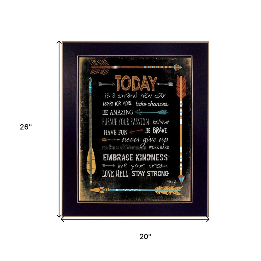 Today is a Brand New Day 3 Black Framed Print Wall Art HomeRoots