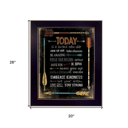 Today is a Brand New Day 3 Black Framed Print Wall Art HomeRoots