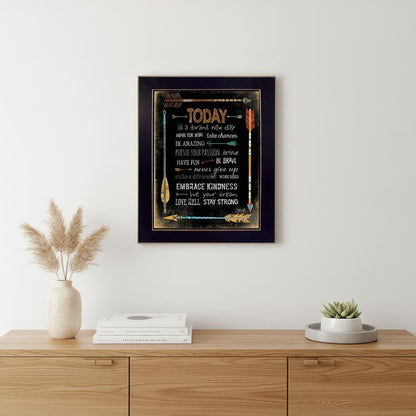 Today is a Brand New Day 3 Black Framed Print Wall Art HomeRoots