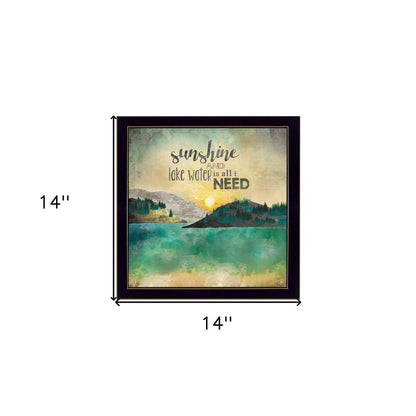 Sunshine and Lake Water 1 Black Framed Print Wall Art HomeRoots