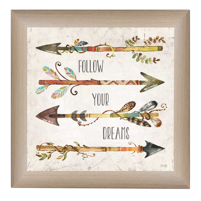 Follow Your Dreams Brown Framed Print Wall Art HomeRoots
