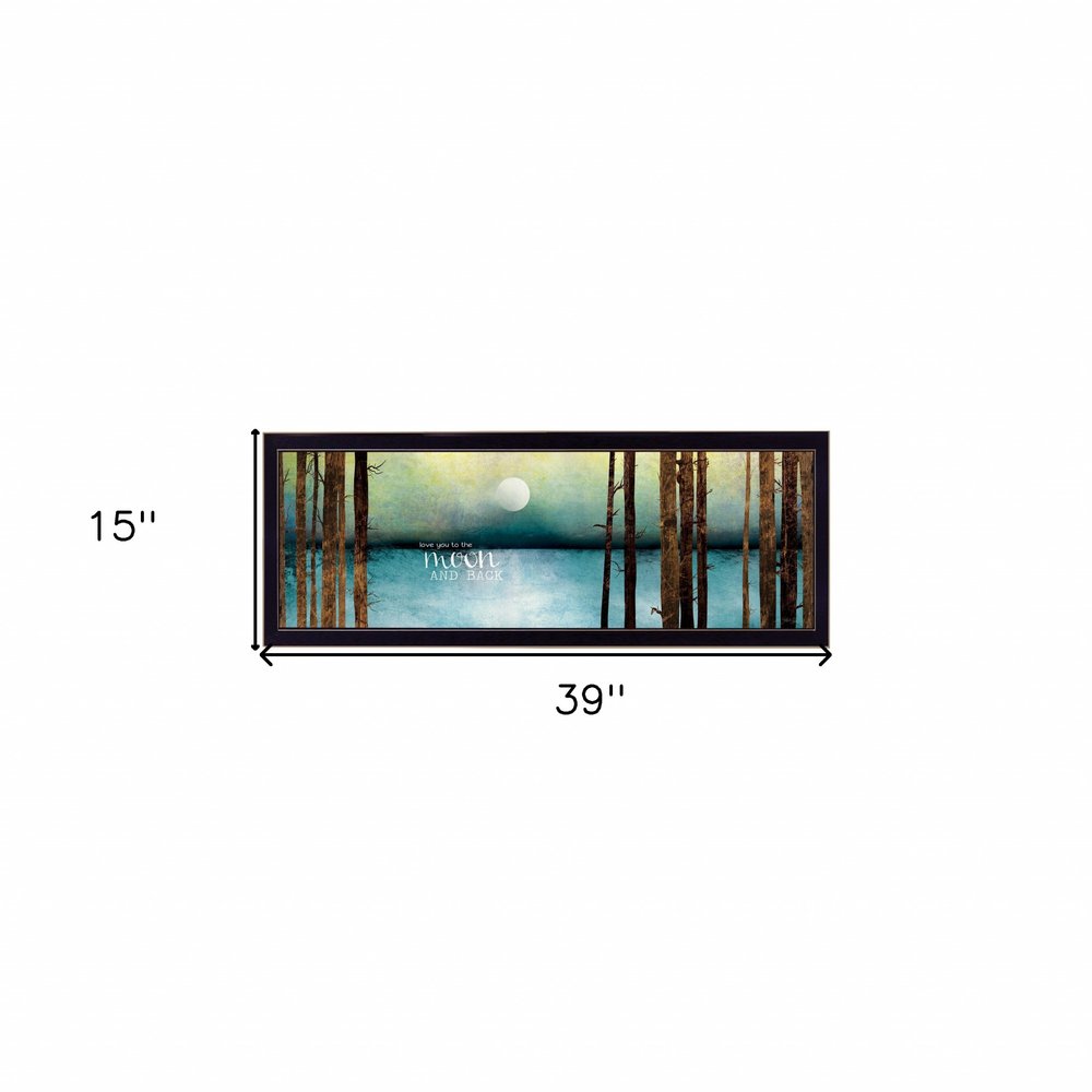Love You to the Moon and Back 2 Black Framed Print Wall Art — view 4
